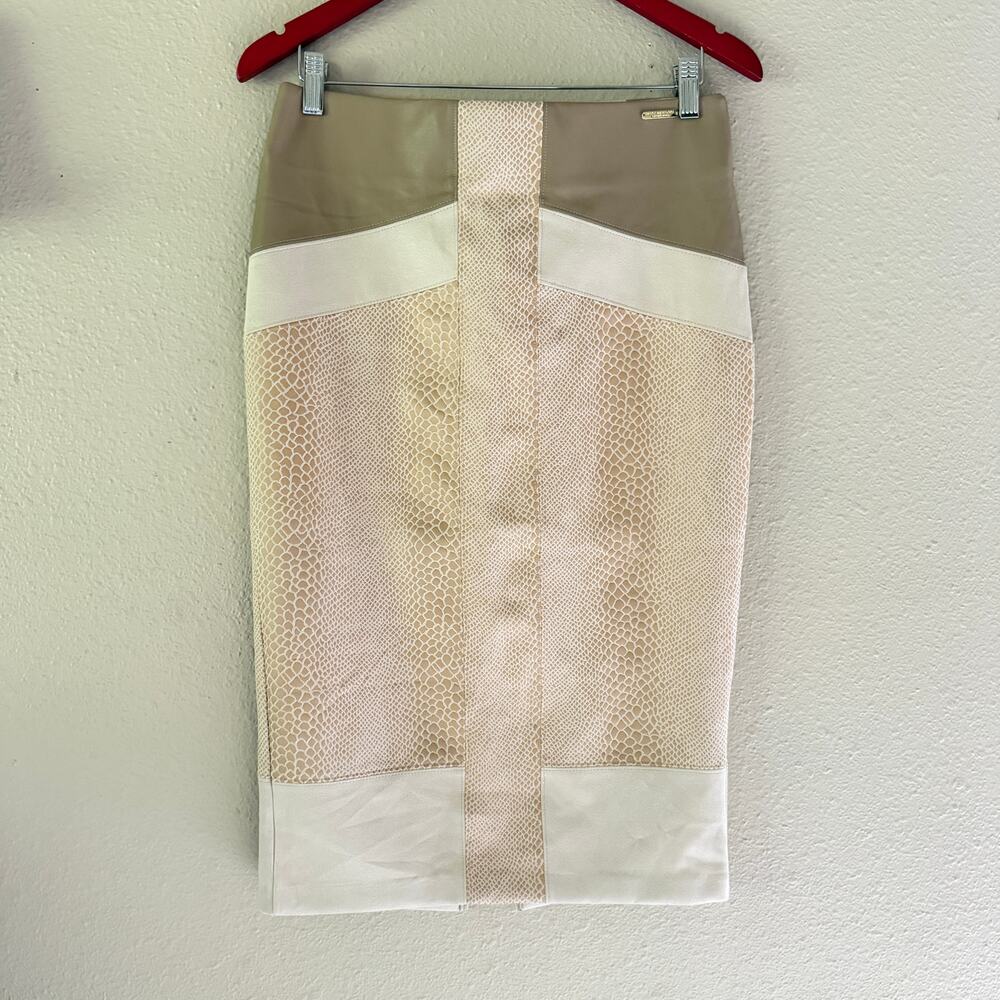 NEW Marc New York Faux Suede And Leather Patchwork Pencil Skirt
